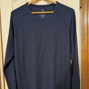 Mack Weldon- Large- WARMKNIT Waffle Long Sleeve Crew True Navy